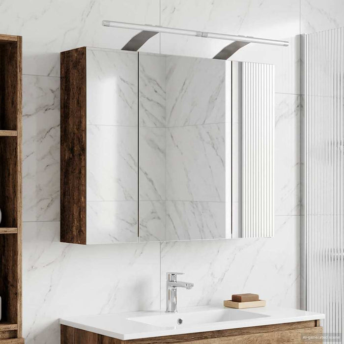 Dulap cu oglindă pentru baie Lemn vechi 60 x 14,5 x 50 cm - WALTI WALTI
