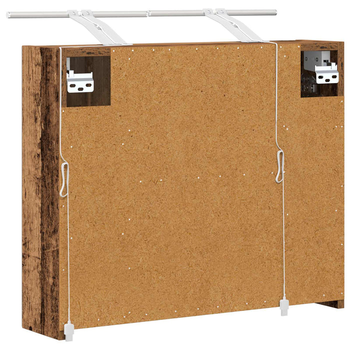 Dulap cu oglindă pentru baie Lemn vechi 60 x 14,5 x 50 cm - WALTI WALTI