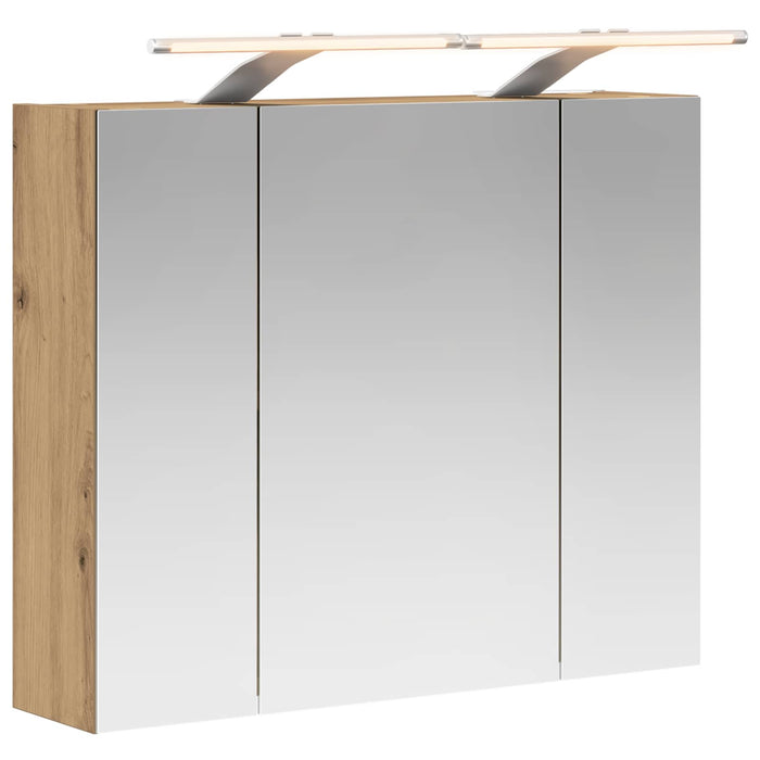 Dulap cu oglindă pentru baie Stejar artizanal 60 x 14,5 x 50 cm - WALTI WALTI