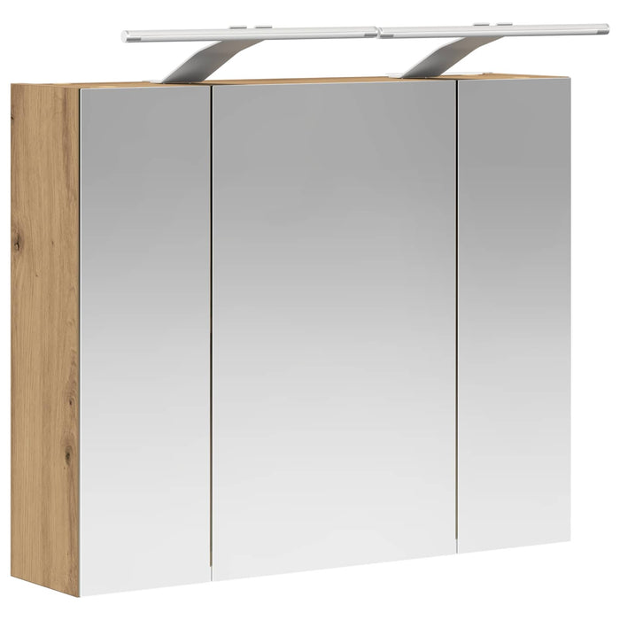 Dulap cu oglindă pentru baie Stejar artizanal 60 x 14,5 x 50 cm - WALTI WALTI