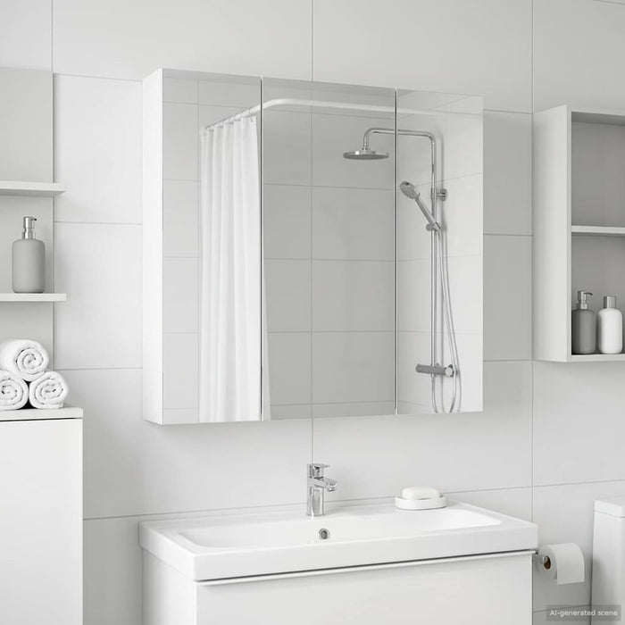 Dulap cu oglindă pentru baie Alb 70 x 14,5 x 70 cm - WALTI WALTI