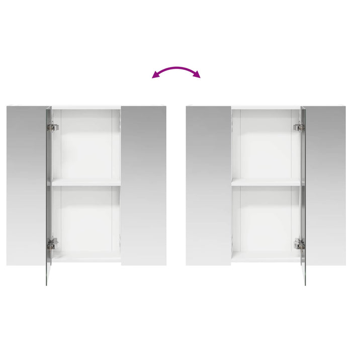 Dulap cu oglindă pentru baie Alb 70 x 14,5 x 70 cm - WALTI WALTI