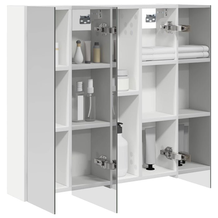 Dulap cu oglindă pentru baie Alb 70 x 14,5 x 70 cm - WALTI WALTI