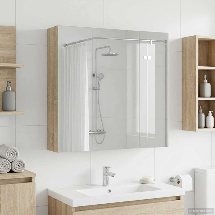 Dulap cu oglindă pentru baie Stejar Sonoma 70 x 14,5 x 70 cm - WALTI WALTI