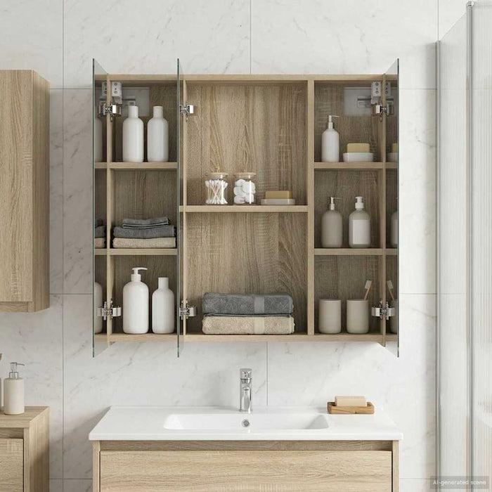 Dulap cu oglindă pentru baie Stejar Sonoma 70 x 14,5 x 70 cm - WALTI WALTI