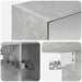 Dulap cu oglindă pentru baie Gri din beton 70 x 14,5 x 70 cm - WALTI WALTI