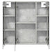 Dulap cu oglindă pentru baie Gri din beton 70 x 14,5 x 70 cm - WALTI WALTI