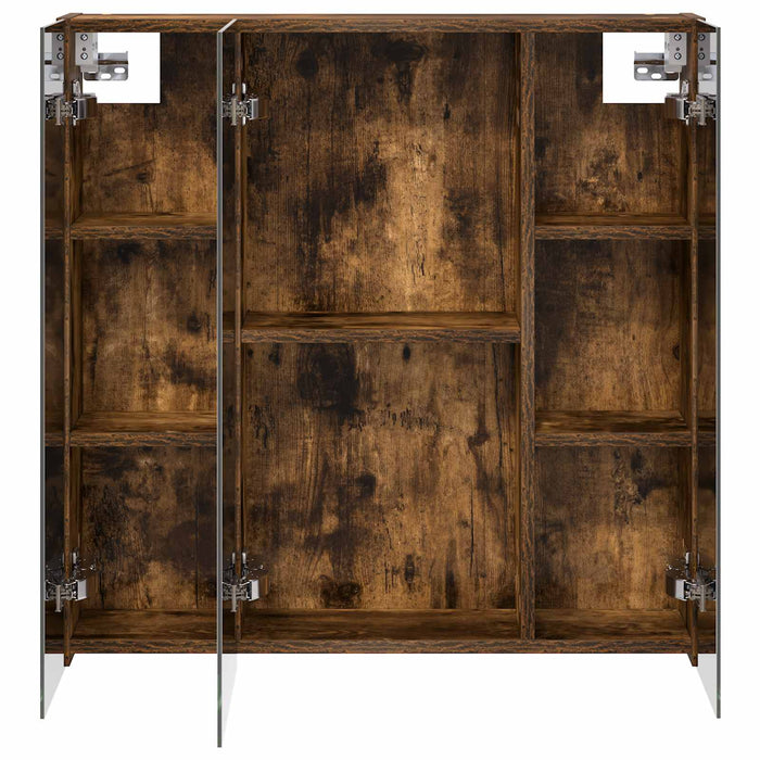 Dulap cu oglindă pentru baie Stejar fumuriu 70 x 14,5 x 70 cm - WALTI WALTI