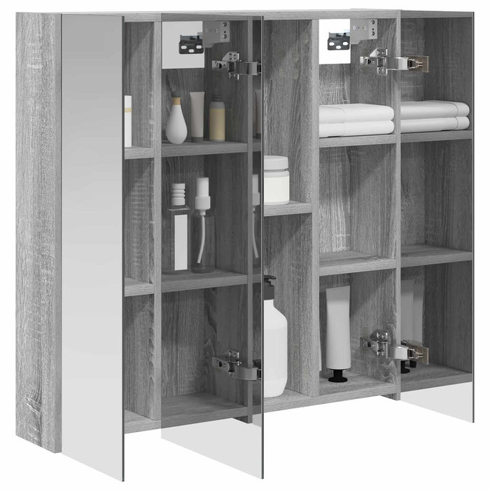 Dulap cu oglindă pentru baie Gri Sonoma 70 x 14,5 x 70 cm - WALTI WALTI