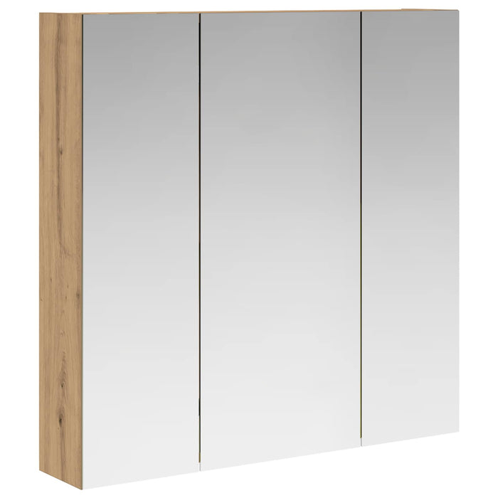 Dulap cu oglindă pentru baie Stejar artizanal 70 x 14,5 x 70 cm - WALTI WALTI