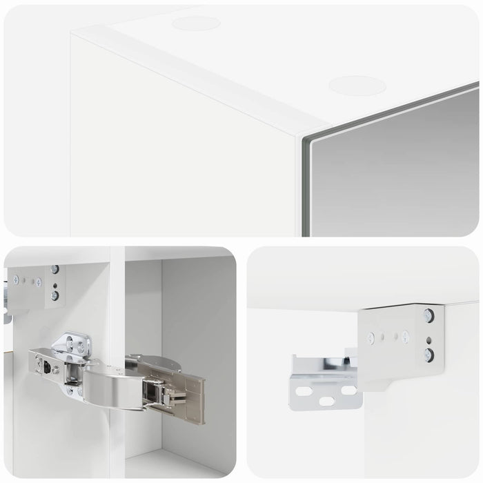 Dulap cu oglindă pentru baie Alb 70 x 14,5 x 70 cm - WALTI WALTI