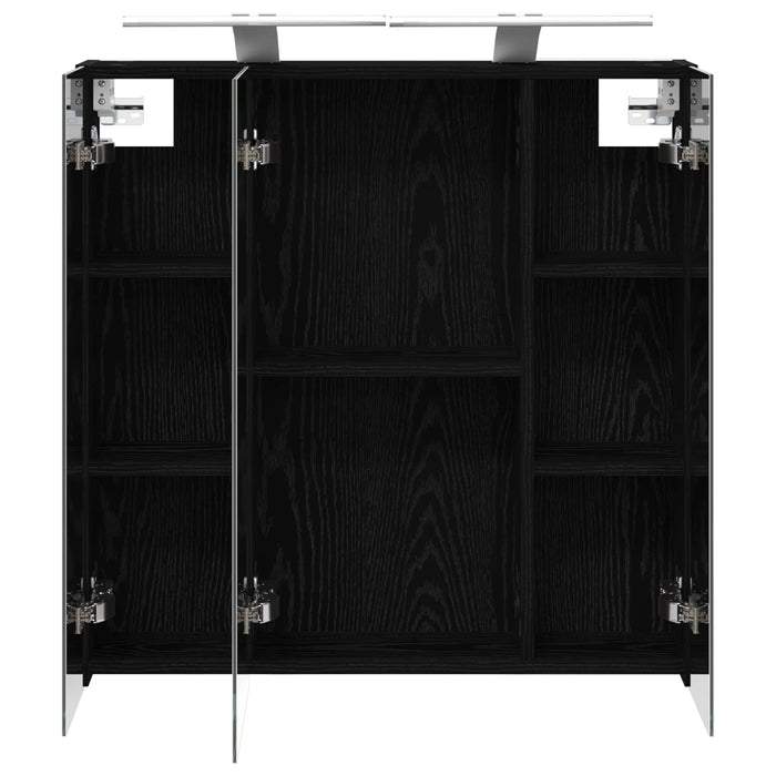 Dulap cu oglindă pentru baie Stejar Negru 70 x 14,5 x 70 cm - WALTI WALTI