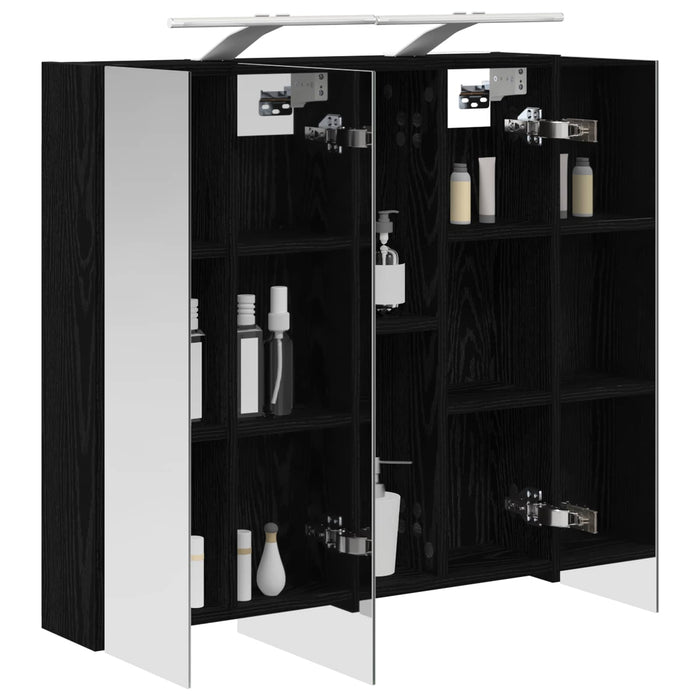 Dulap cu oglindă pentru baie Stejar Negru 70 x 14,5 x 70 cm - WALTI WALTI