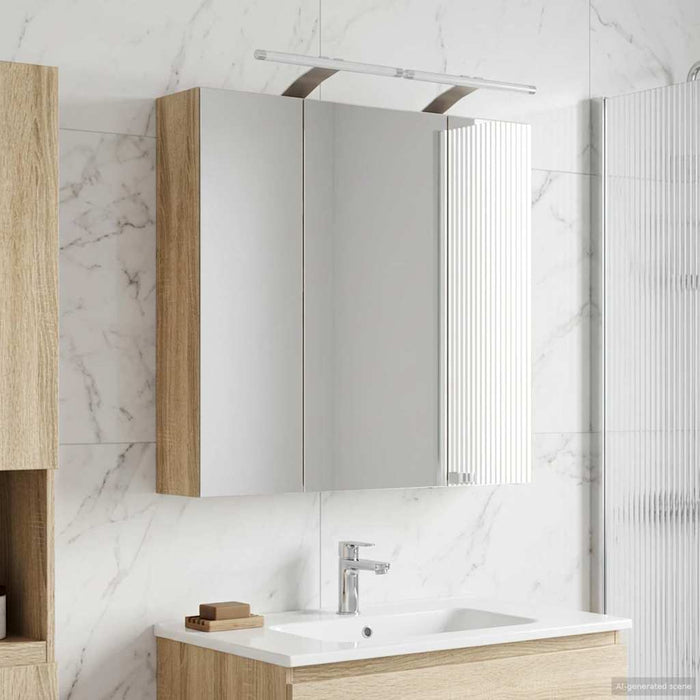 Dulap cu oglindă pentru baie Stejar Sonoma 70 x 14,5 x 70 cm - WALTI WALTI