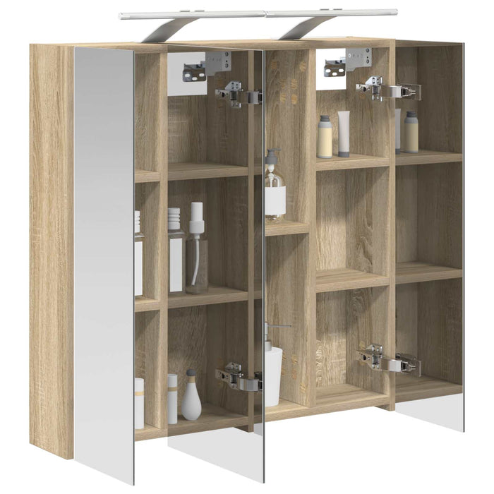 Dulap cu oglindă pentru baie Stejar Sonoma 70 x 14,5 x 70 cm - WALTI WALTI