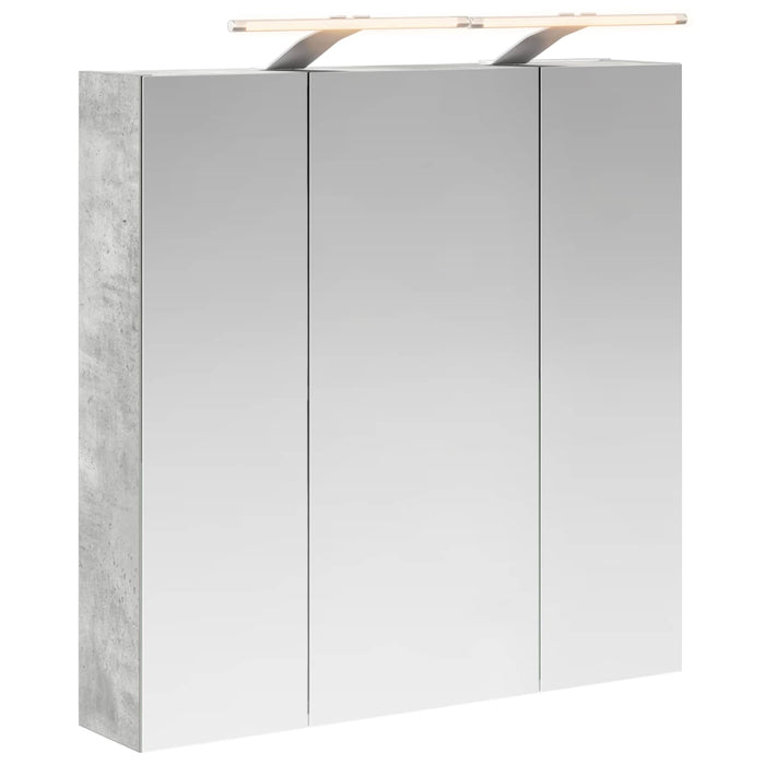 Dulap cu oglindă pentru baie Gri din beton 70 x 14,5 x 70 cm - WALTI WALTI