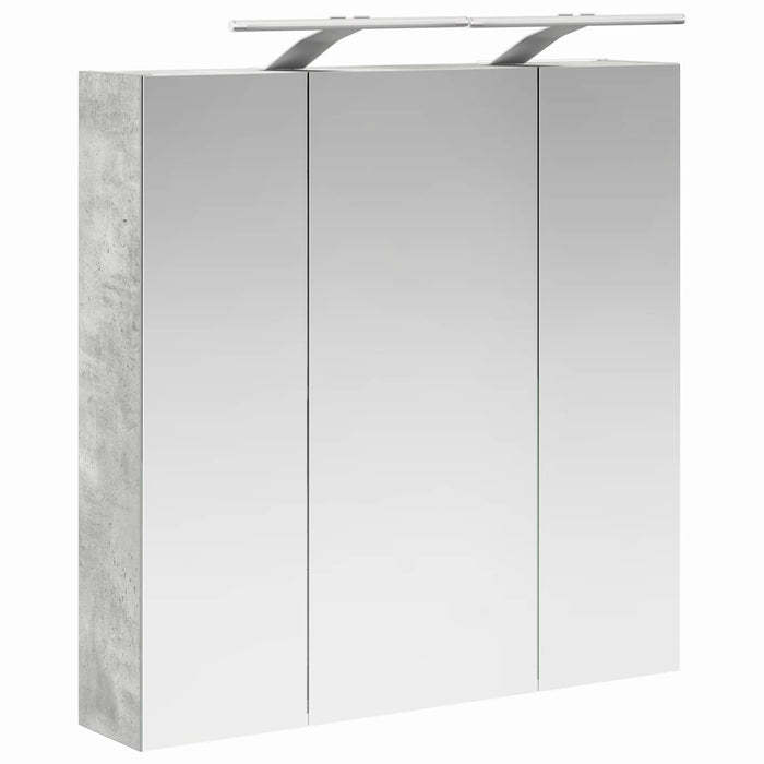 Dulap cu oglindă pentru baie Gri din beton 70 x 14,5 x 70 cm - WALTI WALTI