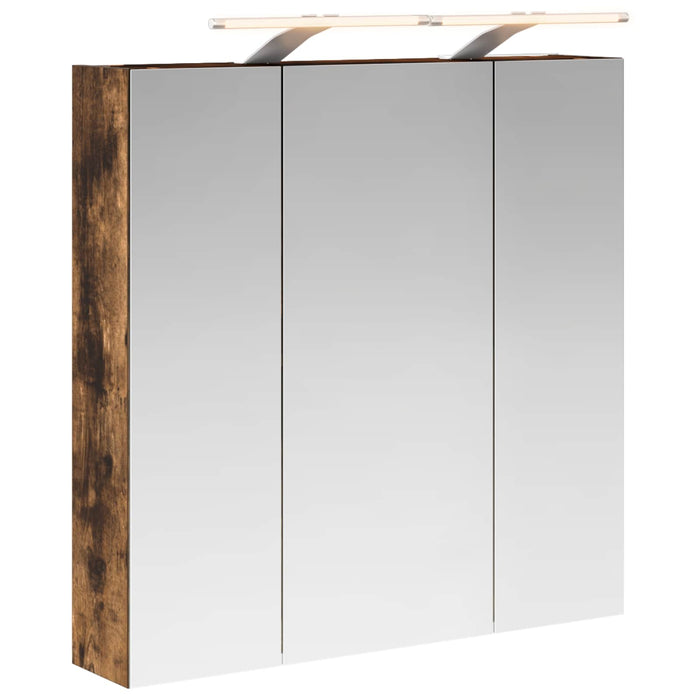 Dulap cu oglindă pentru baie Stejar fumuriu 70 x 14,5 x 70 cm - WALTI WALTI