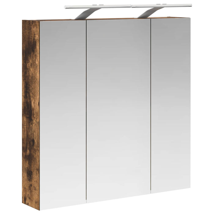 Dulap cu oglindă pentru baie Stejar fumuriu 70 x 14,5 x 70 cm - WALTI WALTI