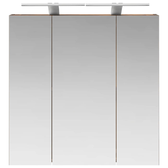 Dulap cu oglindă pentru baie Stejar fumuriu 70 x 14,5 x 70 cm - WALTI WALTI