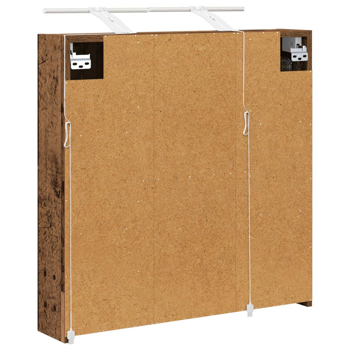 Dulap cu oglindă pentru baie Lemn vechi 70 x 14,5 x 70 cm - WALTI WALTI