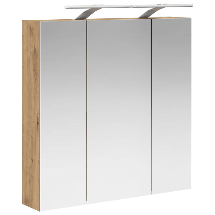 Dulap cu oglindă pentru baie Stejar artizanal 70 x 14,5 x 70 cm - WALTI WALTI
