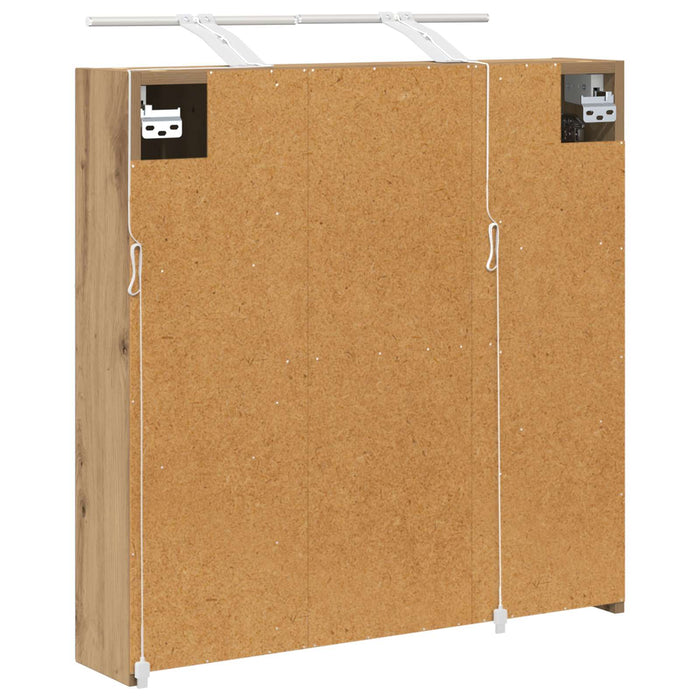Dulap cu oglindă pentru baie Stejar artizanal 70 x 14,5 x 70 cm - WALTI WALTI