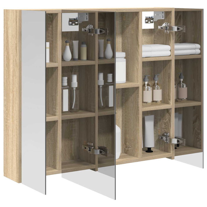 Dulap cu oglindă pentru baie Stejar Sonoma 80 x 14.5 x 70 cm - WALTI WALTI