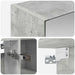 Dulap cu oglindă pentru baie Gri din beton 80 x 14.5 x 70 cm - WALTI WALTI