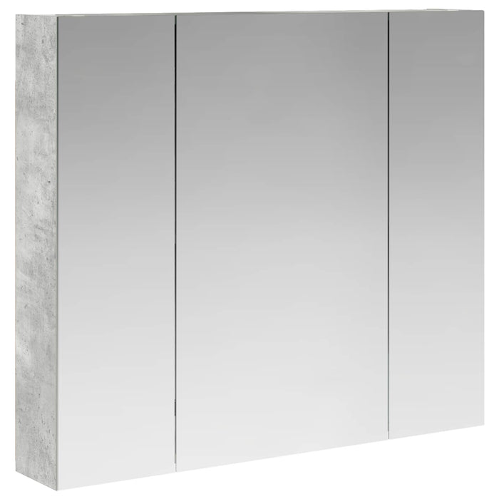 Dulap cu oglindă pentru baie Gri din beton 80 x 14.5 x 70 cm - WALTI WALTI