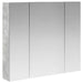 Dulap cu oglindă pentru baie Gri din beton 80 x 14.5 x 70 cm - WALTI WALTI