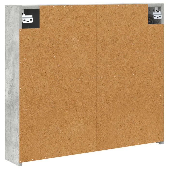 Dulap cu oglindă pentru baie Gri din beton 80 x 14.5 x 70 cm - WALTI WALTI