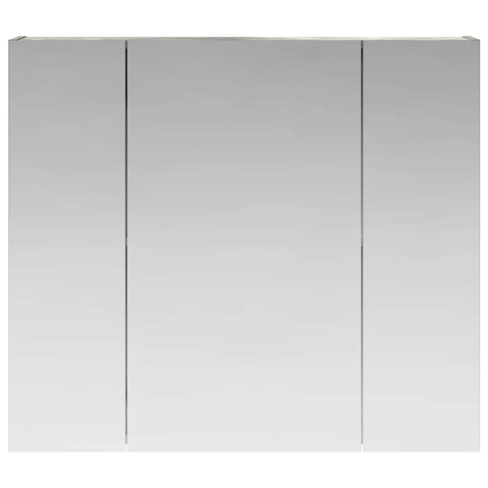 Dulap cu oglindă pentru baie Gri din beton 80 x 14.5 x 70 cm - WALTI WALTI