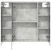 Dulap cu oglindă pentru baie Gri din beton 80 x 14.5 x 70 cm - WALTI WALTI