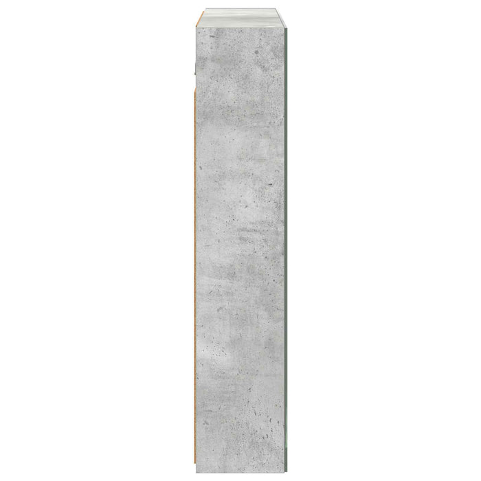 Dulap cu oglindă pentru baie Gri din beton 80 x 14.5 x 70 cm - WALTI WALTI