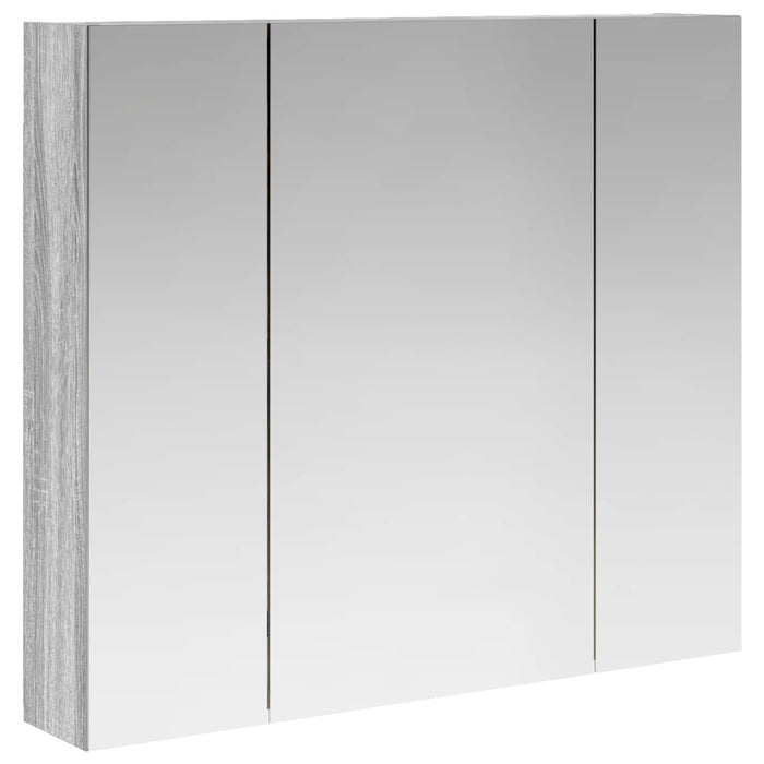 Dulap cu oglindă pentru baie Gri Sonoma 80 x 14.5 x 70 cm - WALTI WALTI