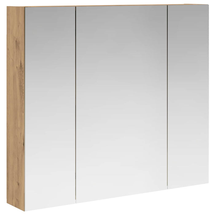 Dulap cu oglindă pentru baie Stejar artizanal 80 x 14.5 x 70 cm - WALTI WALTI
