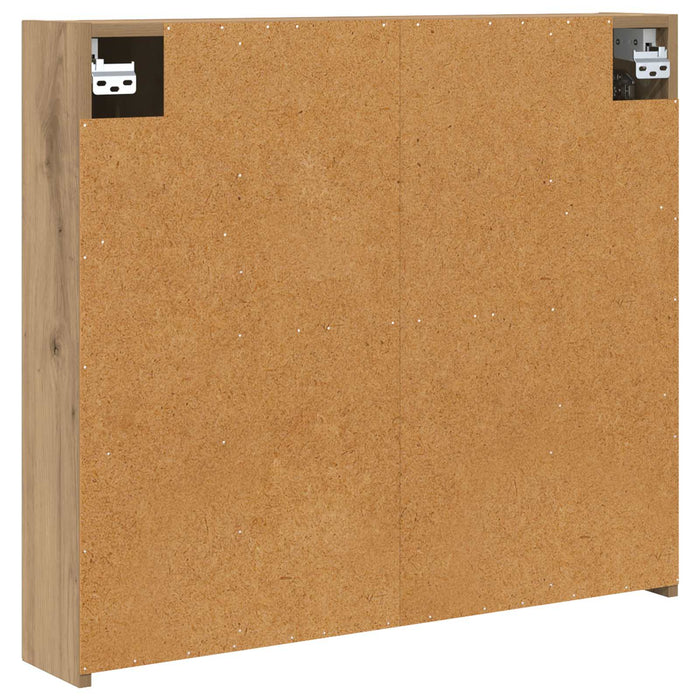 Dulap cu oglindă pentru baie Stejar artizanal 80 x 14.5 x 70 cm - WALTI WALTI