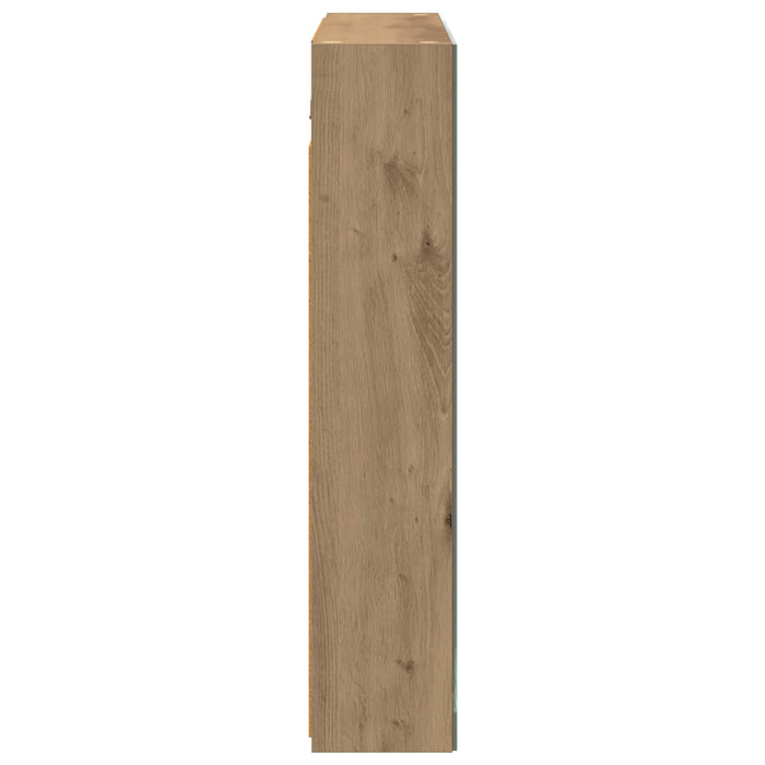 Dulap cu oglindă pentru baie Stejar artizanal 80 x 14.5 x 70 cm - WALTI WALTI