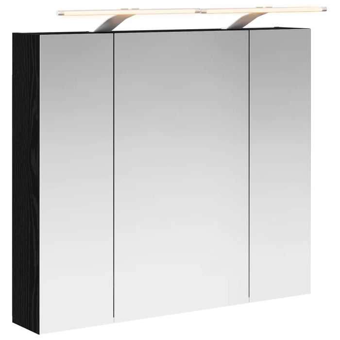 Dulap cu oglindă pentru baie Stejar Negru 80 x 14.5 x 70 cm - WALTI WALTI