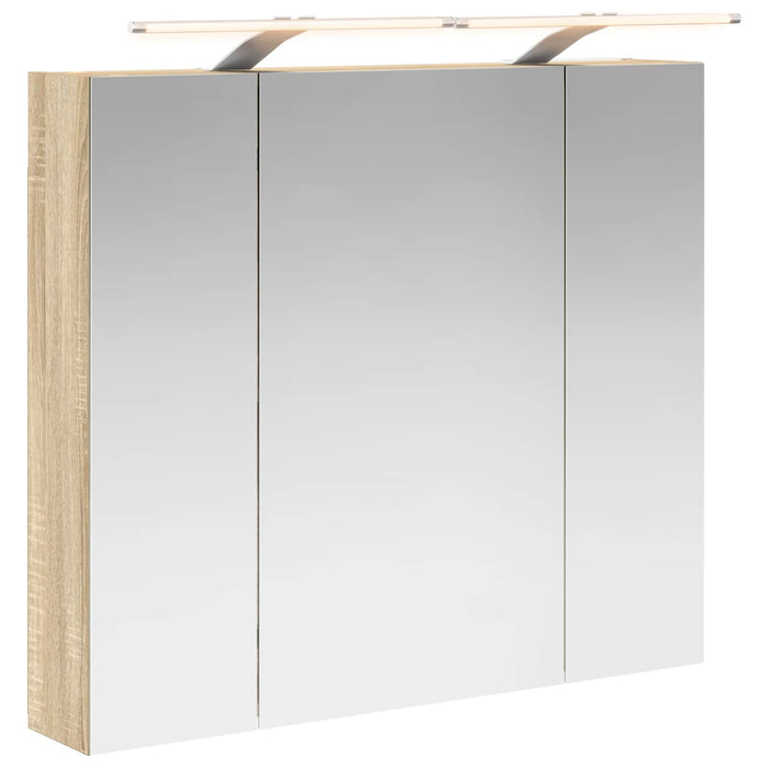 Dulap cu oglindă pentru baie Stejar Sonoma 80 x 14.5 x 70 cm WALTI
