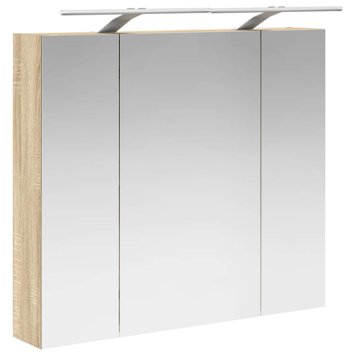 Dulap cu oglindă pentru baie Stejar Sonoma 80 x 14.5 x 70 cm WALTI