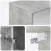 Dulap cu oglindă pentru baie Gri din beton 80 x 14.5 x 70 cm - WALTI WALTI