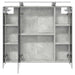 Dulap cu oglindă pentru baie Gri din beton 80 x 14.5 x 70 cm - WALTI WALTI