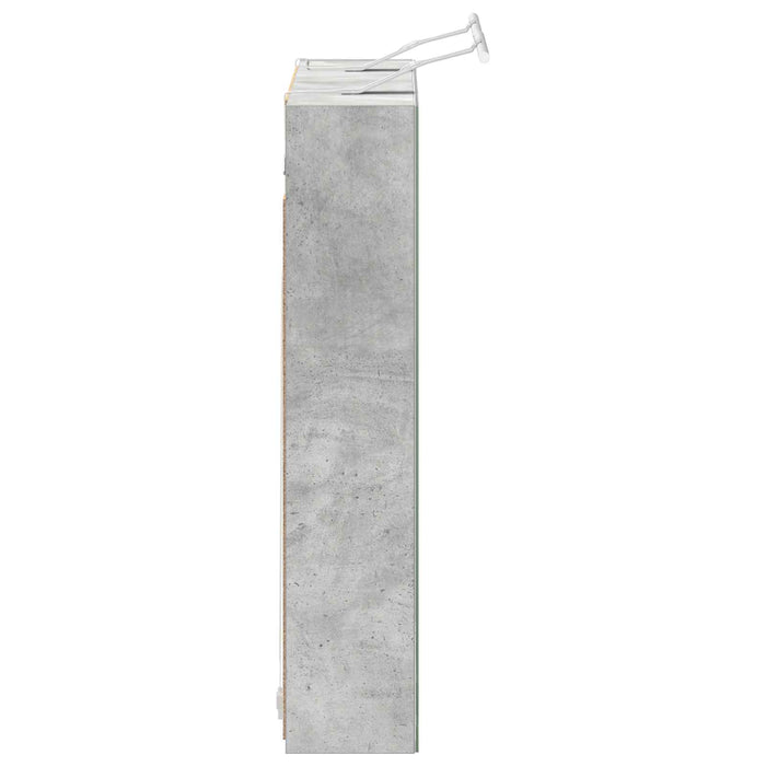 Dulap cu oglindă pentru baie Gri din beton 80 x 14.5 x 70 cm - WALTI WALTI