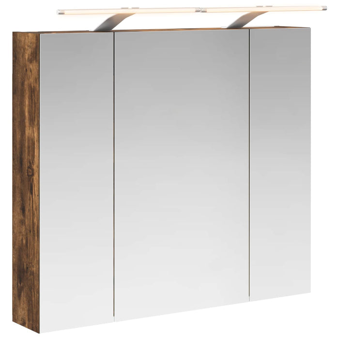 Dulap cu oglindă pentru baie Stejar fumuriu 80 x 14.5 x 70 cm - WALTI WALTI