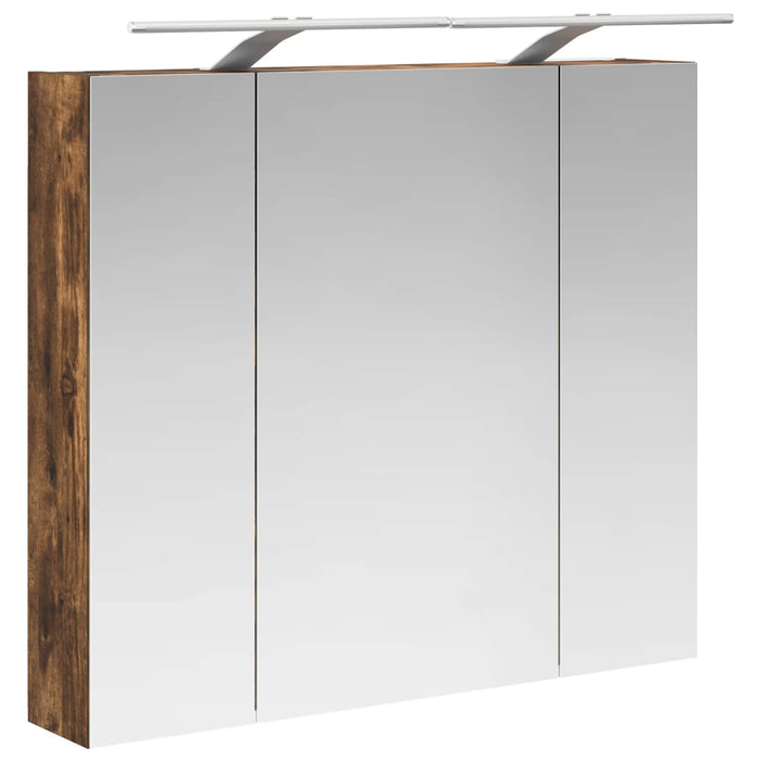 Dulap cu oglindă pentru baie Stejar fumuriu 80 x 14.5 x 70 cm - WALTI WALTI