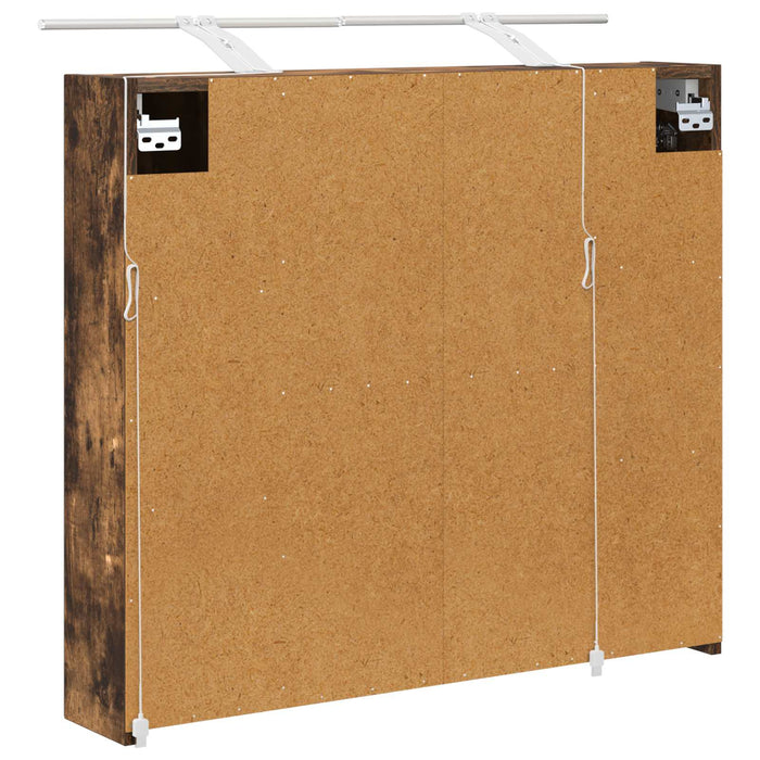Dulap cu oglindă pentru baie Stejar fumuriu 80 x 14.5 x 70 cm - WALTI WALTI