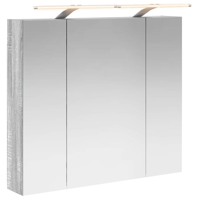 Dulap cu oglindă pentru baie Gri Sonoma 80 x 14.5 x 70 cm - WALTI WALTI