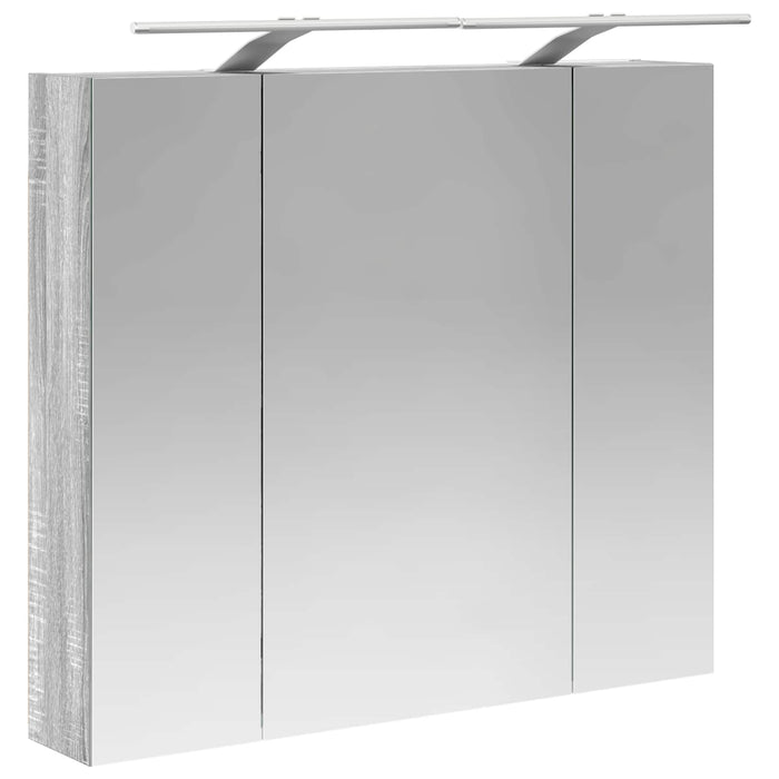 Dulap cu oglindă pentru baie Gri Sonoma 80 x 14.5 x 70 cm - WALTI WALTI